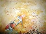 Flying Lessons by Sonia Di Bella, Painting, Oil on canvas