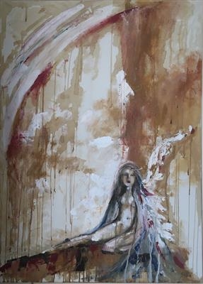 Angel by Sonia Di Bella, Painting, Oil on canvas