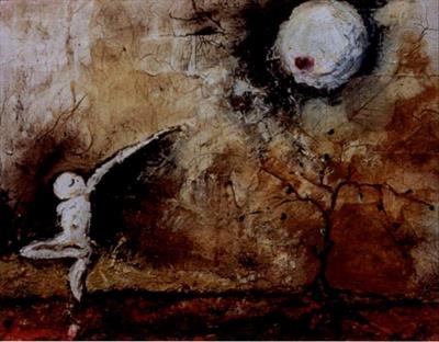 Reaching The Moon (Sold) by Sonia Di Bella, Painting, Oil on canvas