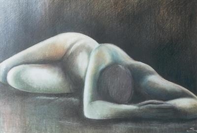 Sola by Sonia Di Bella, Drawing, Charcoal on Paper