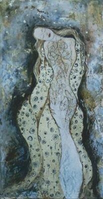 The Bride by Sonia Di Bella, Painting, Oil on Wood